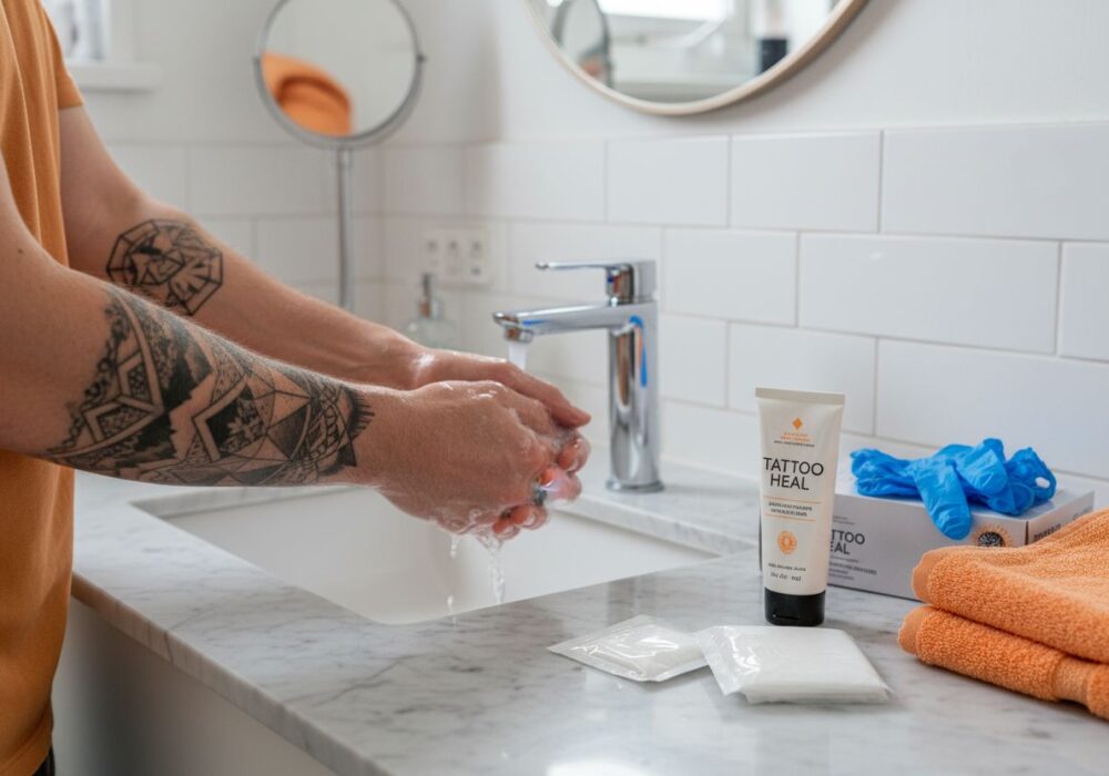 tattoo cream application process